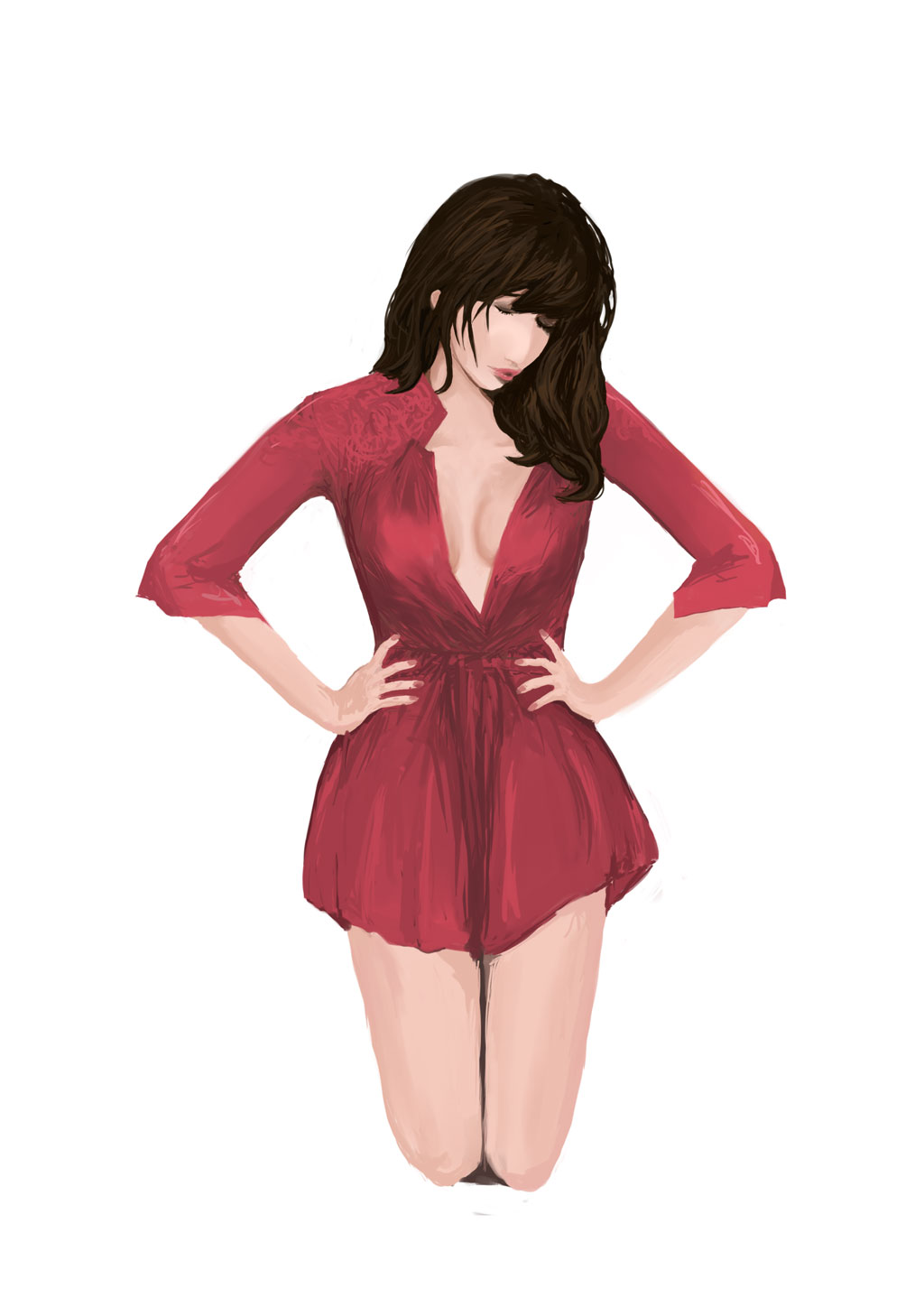 cute girl say: hello world!